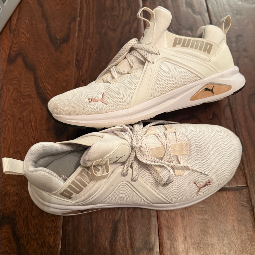 Puma white and rose gold Enzo 2